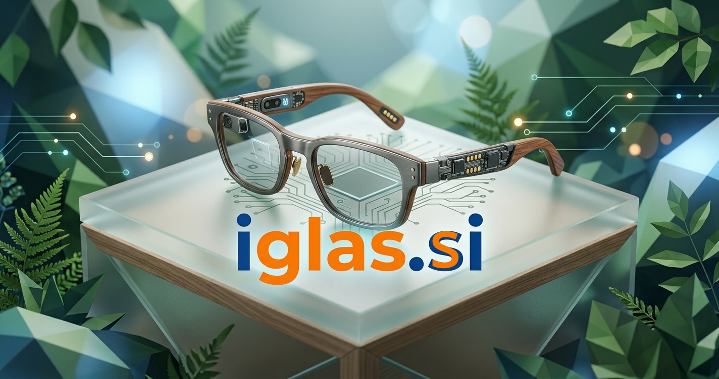 Conceptual artwork representing intelligent eyewear technology